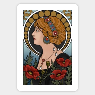 Lady Nouveau Sticker